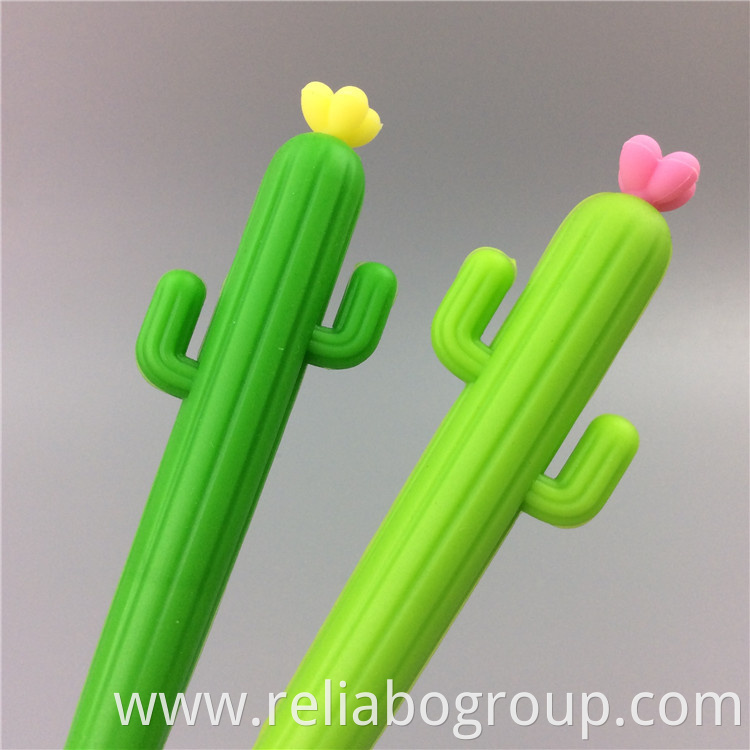 Wholesale Cactus Shaped Ballpoint Black 0.7 mm Gel Ink Roller Ball Pen for School Home Office